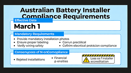 What Must Australian Battery Installers Do Starting March 1?